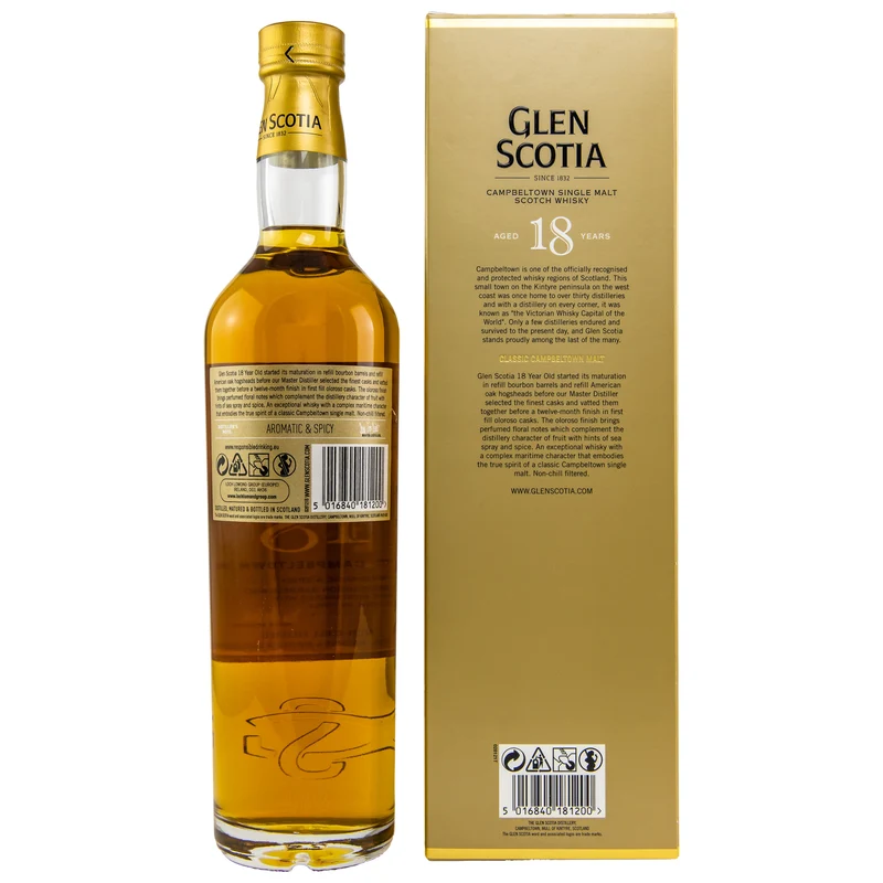 GLEN SCOTIA - 18 Jahre - 46% Vol.