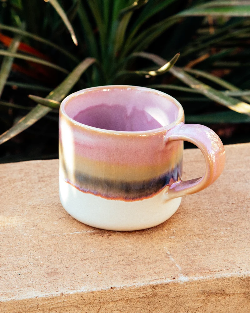 Nódoa Tasse groß dipped rosa grün 4er-Set