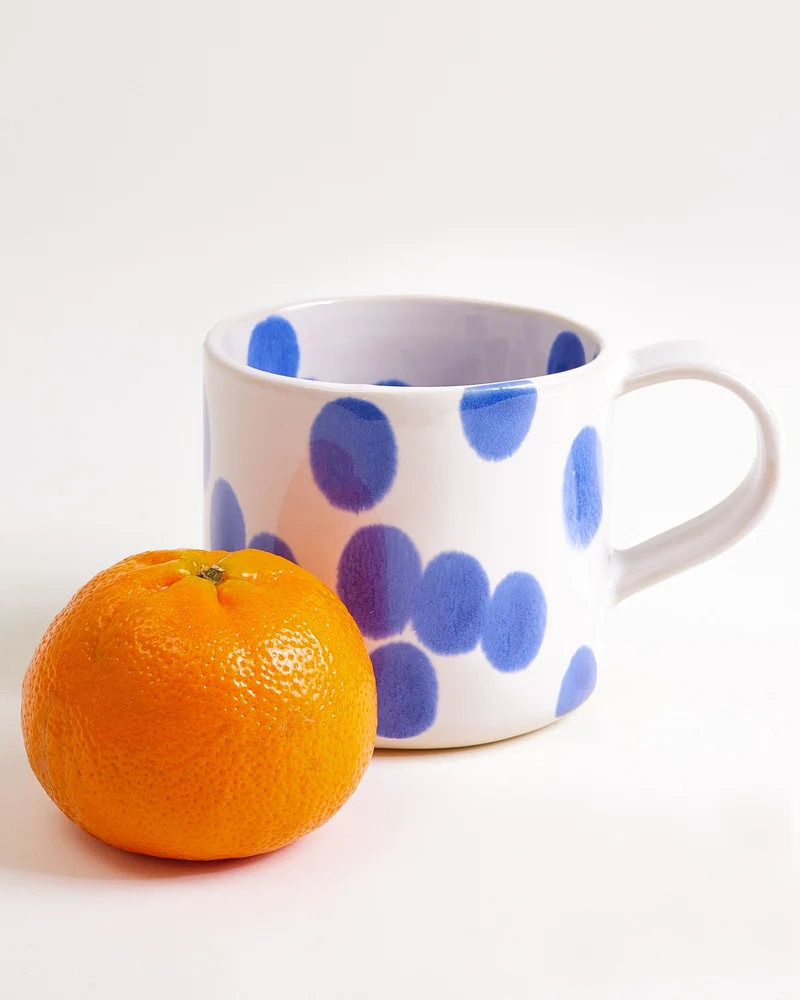 Nódoa Tasse groß gepunktet blau 6er-Set