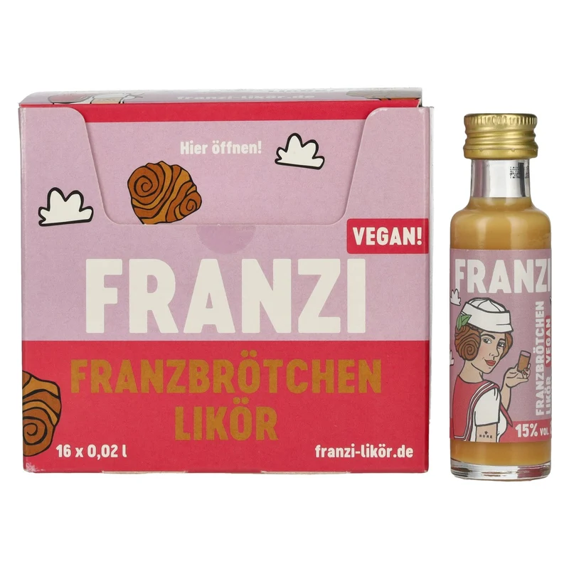 Franzi Franzbrötchen VEGAN Likör 15% Vol. 16x0,02l