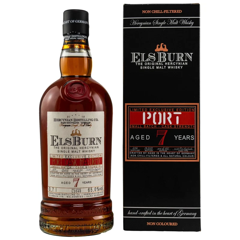 ElsBurn | 7 Jahre | Ruby Port Cask | The Original Hercynian German Whisky | 65%