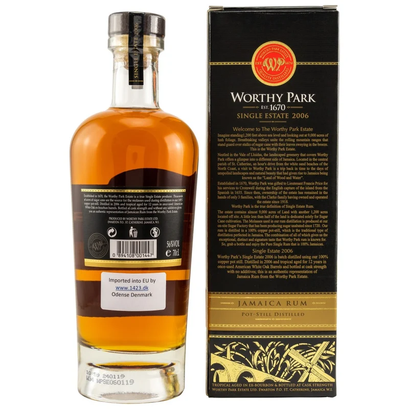 Worthy Park 12 Jahre 2006/2018 Jamaica Rum 56% 0,7l
