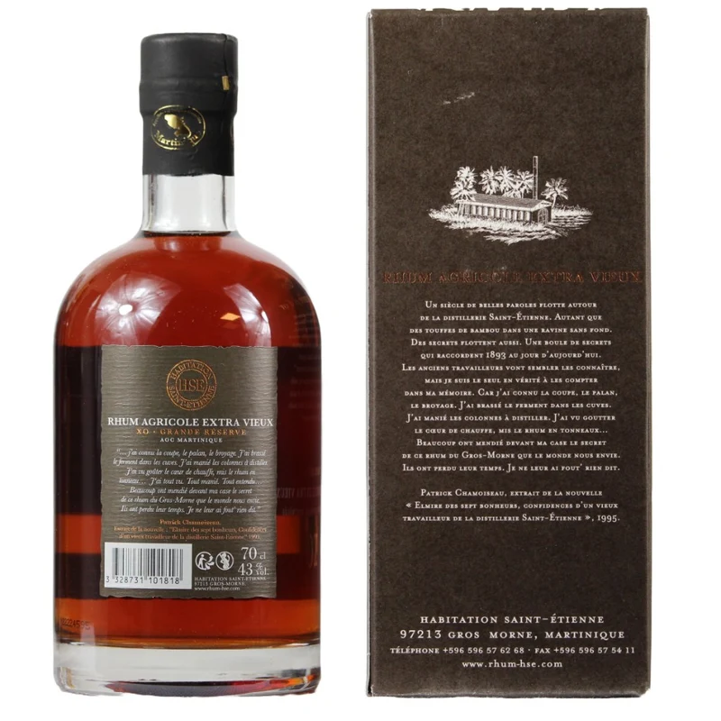 HSE XO Grande Reserve Rhum Agricole Extra Vieux 43% 0,7l