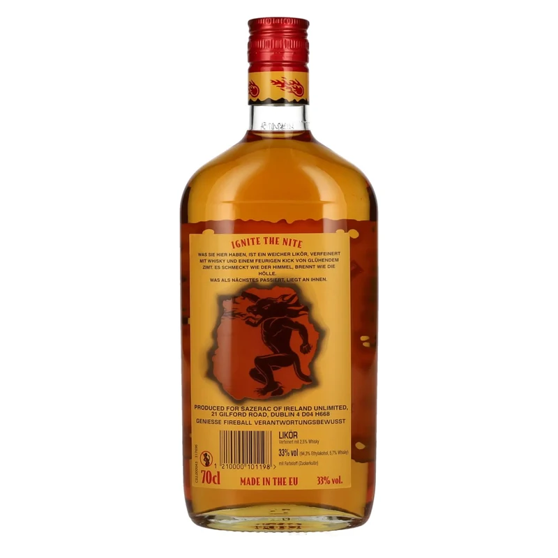 Fireball RED HOT Liqueur with Cinnamon & Whisky 33% Vol. 0,7l