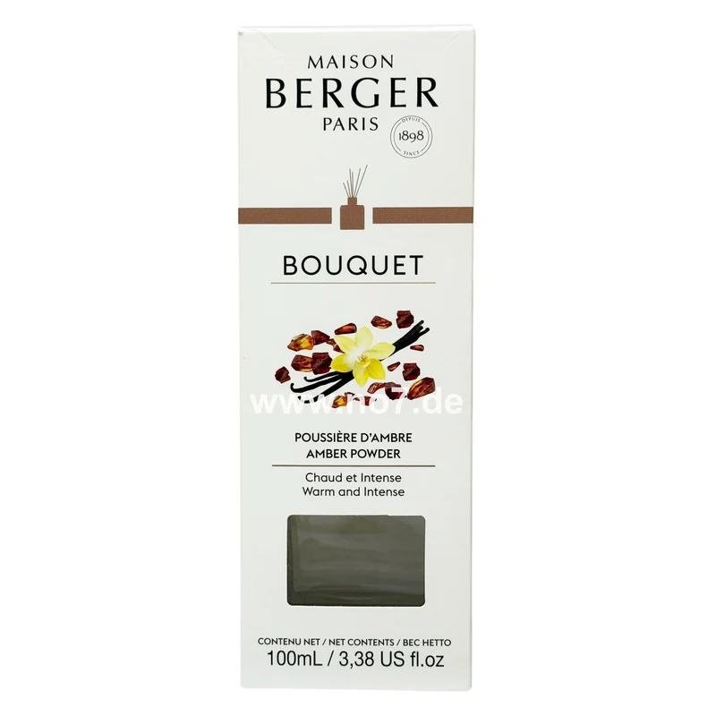 Duftbouquet Glacon mit 100ml Pudriger Amber / Poussière d´Ambre 0,1l - Parfum Berger