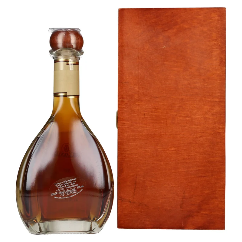 Dellavalle Grappa Affinata in botti da MALVASIA 2007 42% Vol. 0,7l in Holzkiste