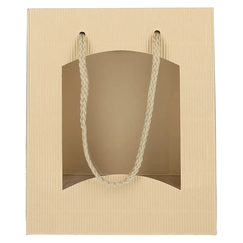 Tragetasche CREME-GOLD Offene Welle MINI