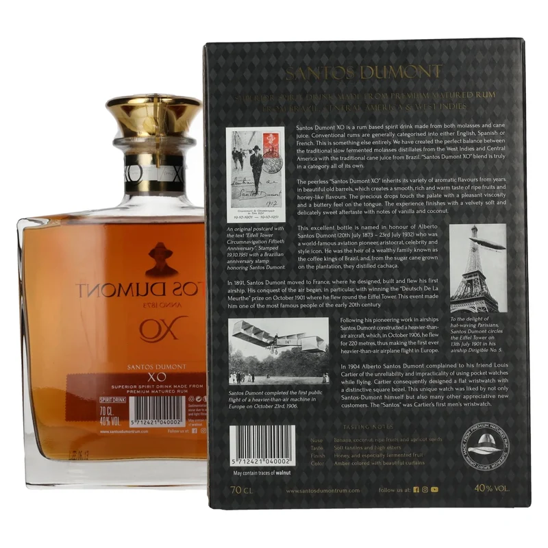Santos Dumont XO Superior Spirit Drink 40% Vol. 0,7l in Geschenkbox