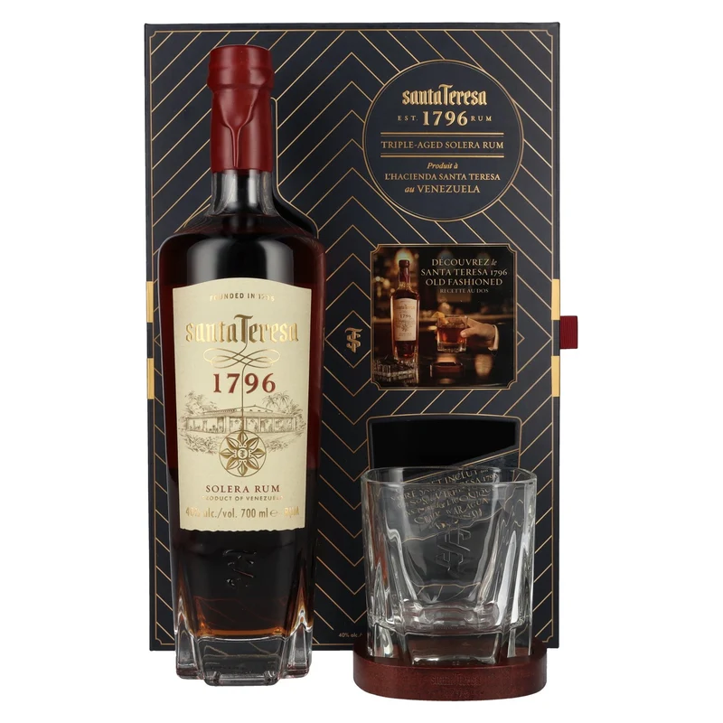 Santa Teresa 1796 Solera Rum 40% Vol. 0,7l in Geschenkbox mit Glas