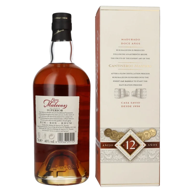 Rum Malecon Añejo 12 Años Reserva Superior 40% Vol. 0,7l in Geschenkbox