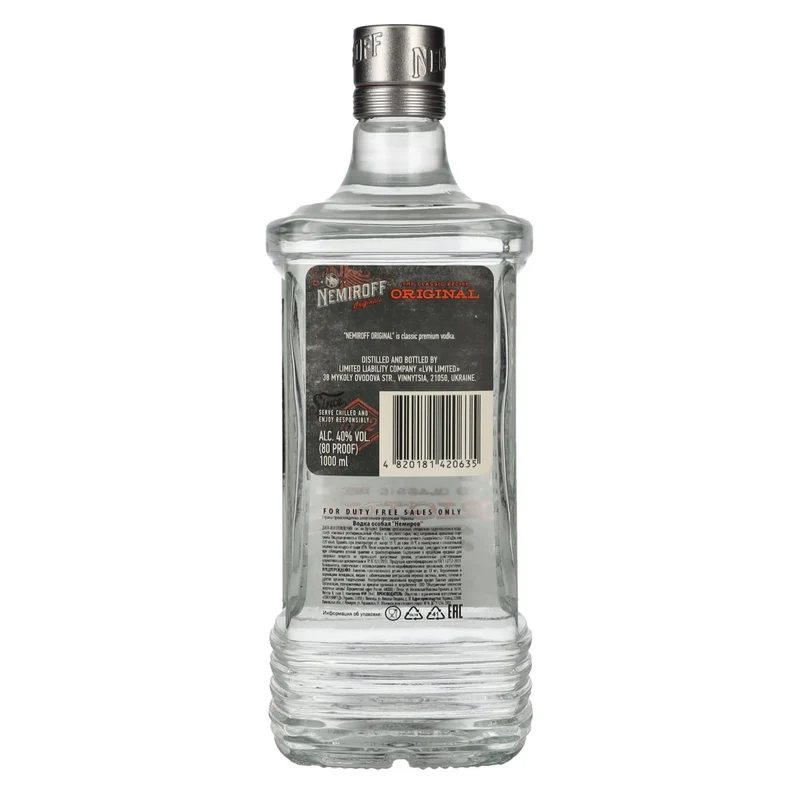 Nemiroff ORIGINAL Vodka 40% Vol. 1l