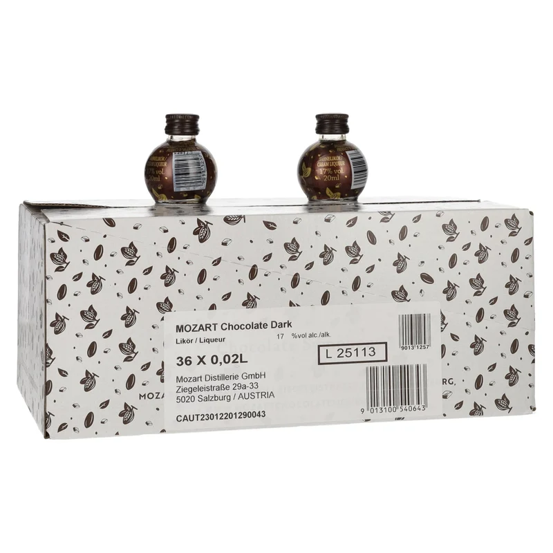 Mozart Chocolate Dark Sahnelikör 17% Vol. 36x0,02l