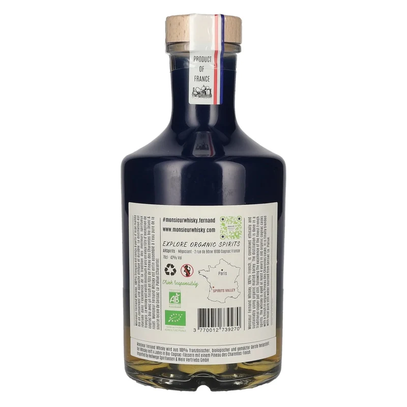 Monsieur Fernand French Blended Malt Whisky Pineau des Charentes Casks Finish 43% Vol. 0,7l