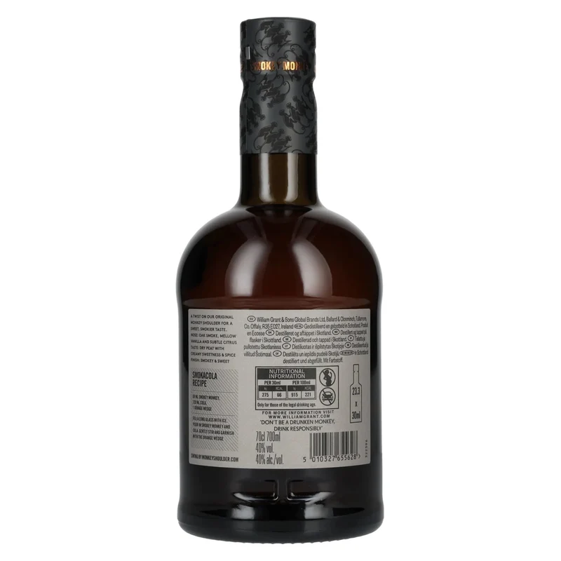 Monkey Shoulder SMOKEY MONKEY Blended Malt BATCH 9 40% Vol. 0,7l