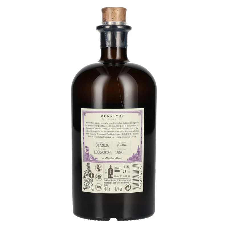 Monkey 47 Schwarzwald Dry Gin 47% Vol. 0,5l