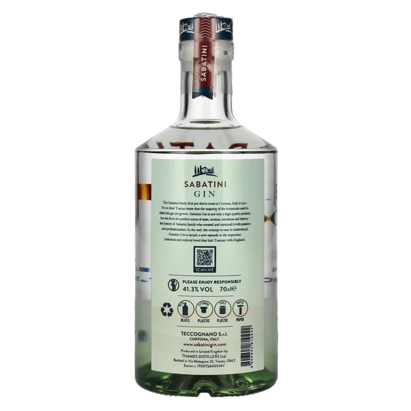 Sabatini Gin London Dry Gin 41,3% Vol. 0,7l