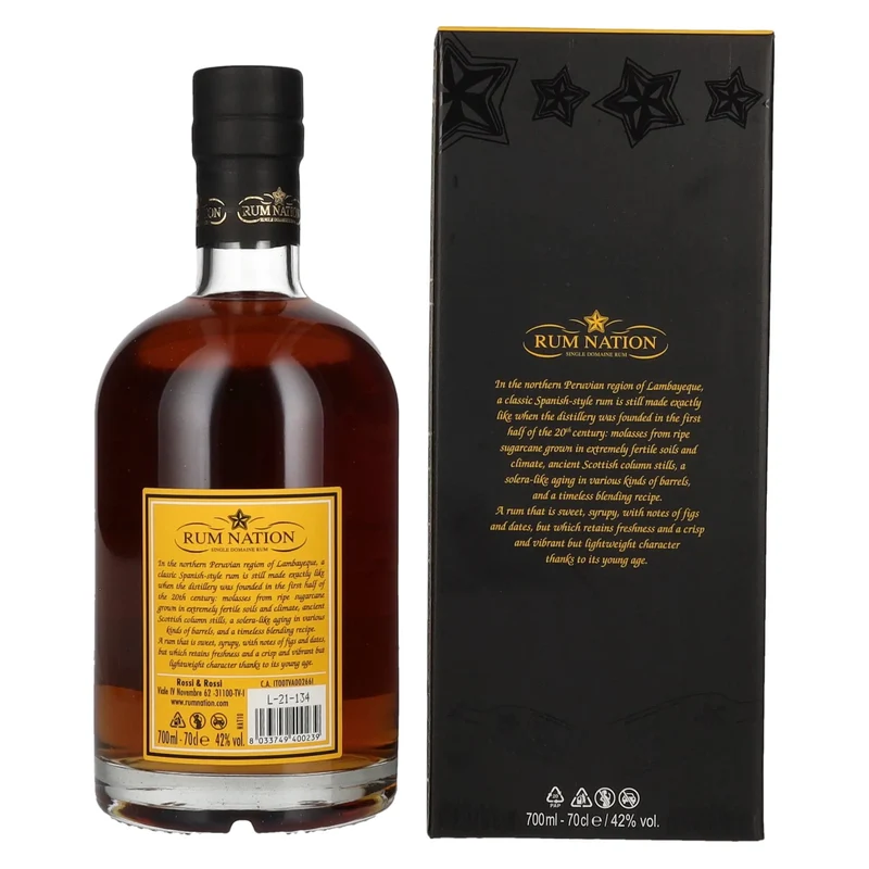 Rum Nation Peruano 8 Years Old Rum Limited Edition 42% Vol. 0,7l in Geschenkbox