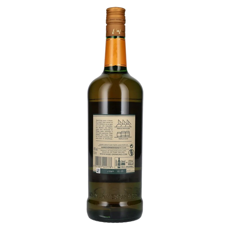 Jameson Triple Distilled & Triple Cask Irish Whiskey 40% Vol. 1l