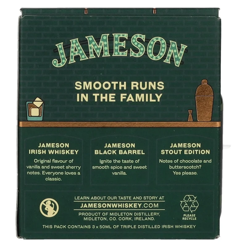 Jameson Irish Whiskey Tasting Set 40% Vol. 3x0,05l