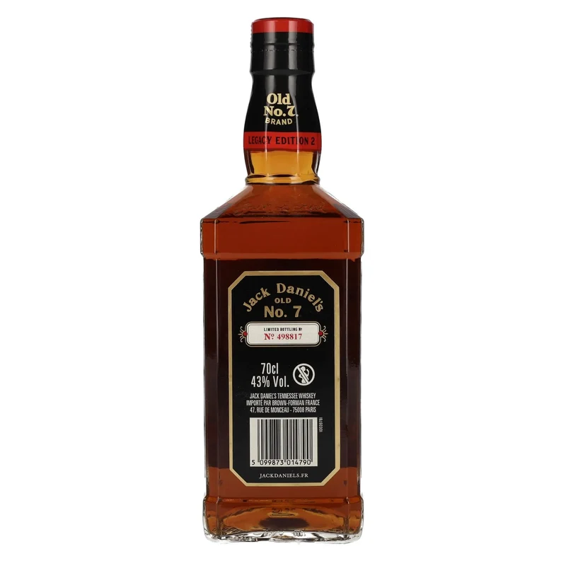 Jack Daniel's Sour Mash Tennessee Whiskey LEGACY EDITION No. 2 - BLACK DESIGN 43% Vol. 0,7l