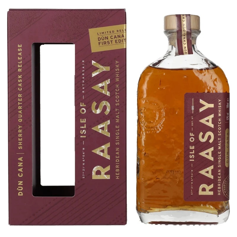 Isle of RAASAY Dùn Cana First Edition Sherry Quarter Cask Single Malt Limited Release 52% Vol. 0,7l in Geschenkbox