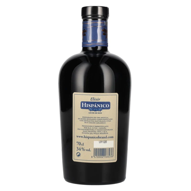 Hispánico Elixir Licor de Ron 34% Vol. 0,7l