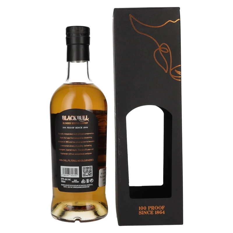 Duncan Taylor Black Bull 12 Years Old Blended Scotch Whisky 50% Vol. 0,7l in Geschenkbox