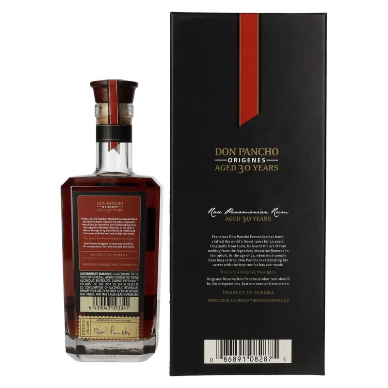 Don Pancho ORIGENES 30 Years Old Rare Panamian Rum 40% Vol. 0,7l in Geschenkbox