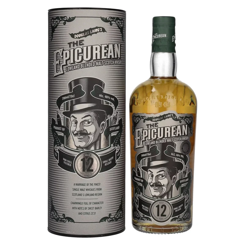 Douglas Laing THE EPICUREAN 12 Years Old Lowland Blended Malt 46% Vol. 0,7l in Geschenkbox