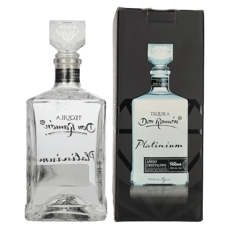Don Ramón Platinum Añejo Cristalino 100% Agave 35% Vol. 0,7l in Geschenkbox