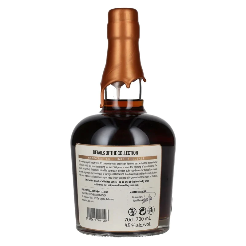 Dictador BEST OF 1980 EXTREMO Colombian Rum 37YO/200617/EX-B098 45% Vol. 0,7l