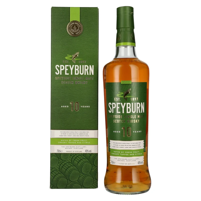 Speyburn 10 Years Old Speyside Single Malt Scotch Whisky 40% Vol. 0,7l in Geschenkbox