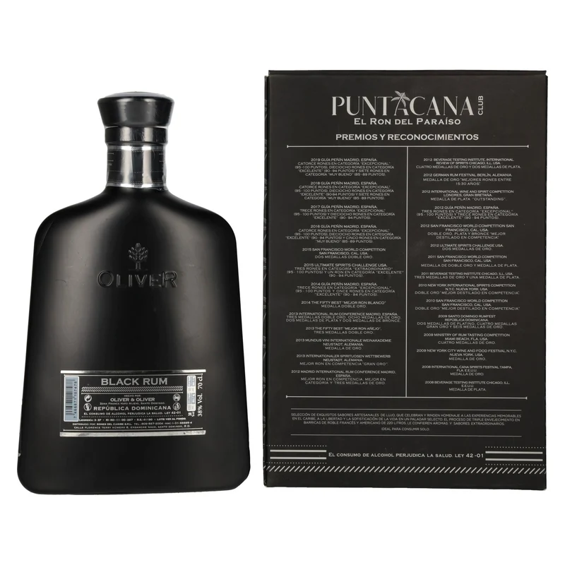 Puntacana Club BLACK RUM 38% Vol. 0,7l in Geschenkbox