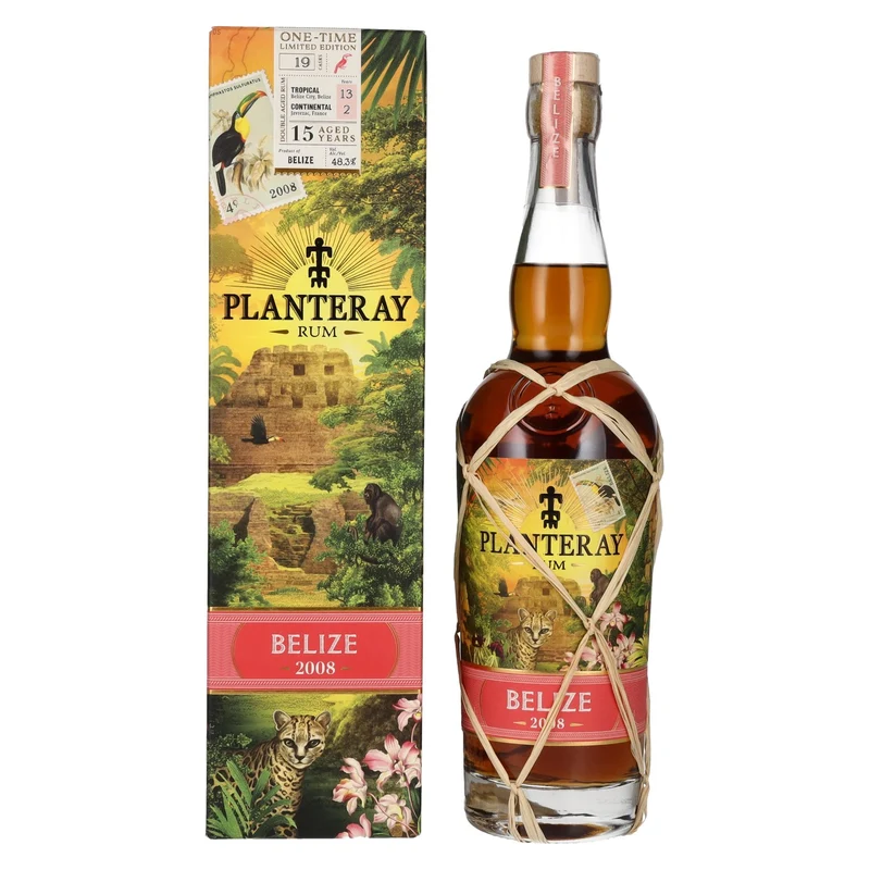 Planteray Rum BELIZE Double Aged Rum ONE-TIME Limited Edition 2008 48,3% Vol. 0,7l in Geschenkbox