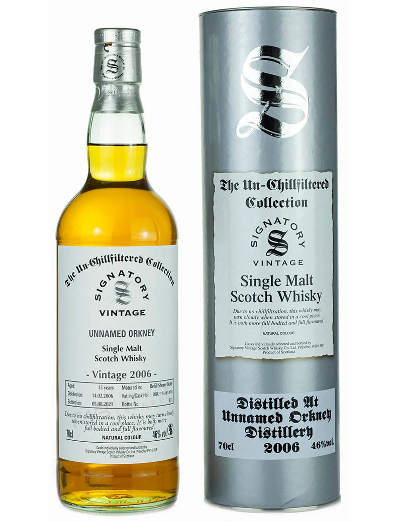 Mystery Malt Unnamed Orkney 15 Year Old 2006 Signatory Un-Chillfiltered