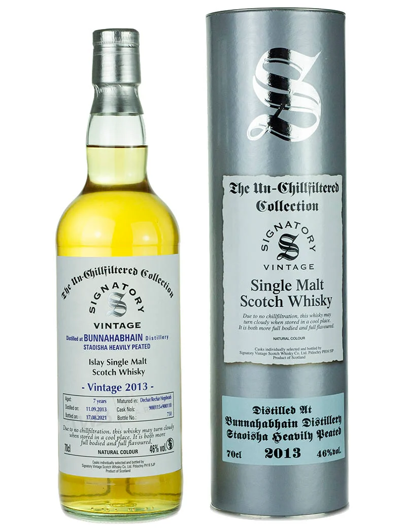 Bunnahabhain Staoisha 7 Year Old 2013 Signatory Un-Chillfiltered