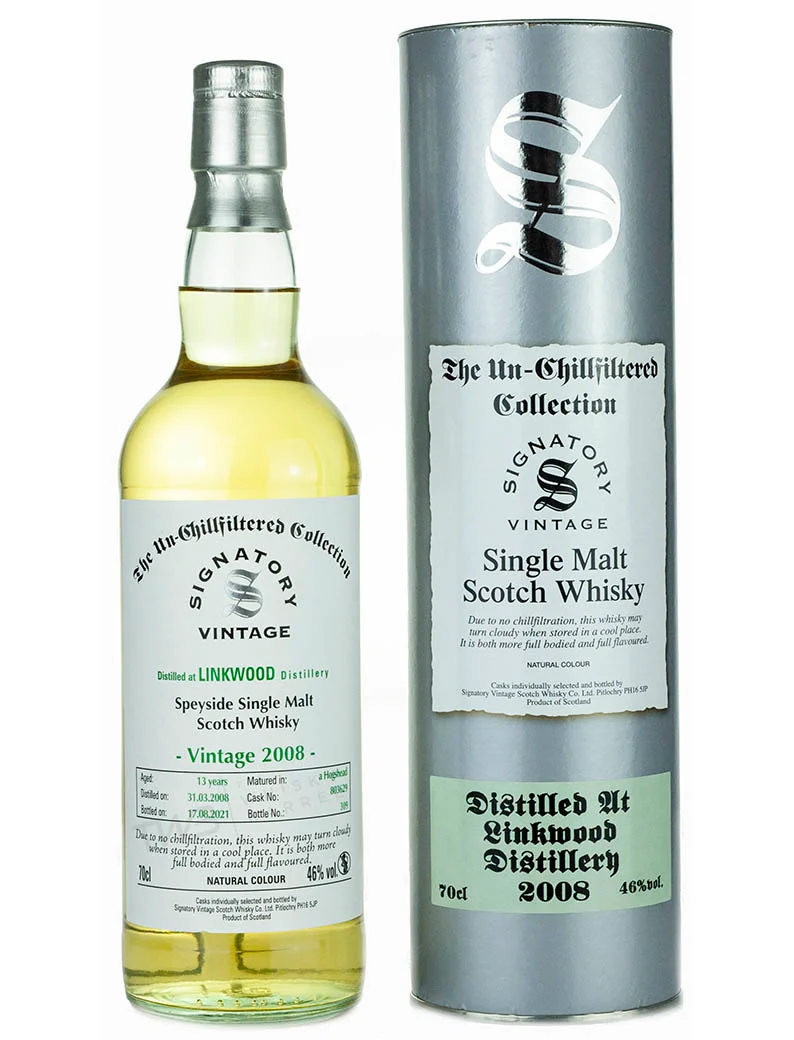 Linkwood 13 Year Old 2008 Signatory Un-Chillfiltered