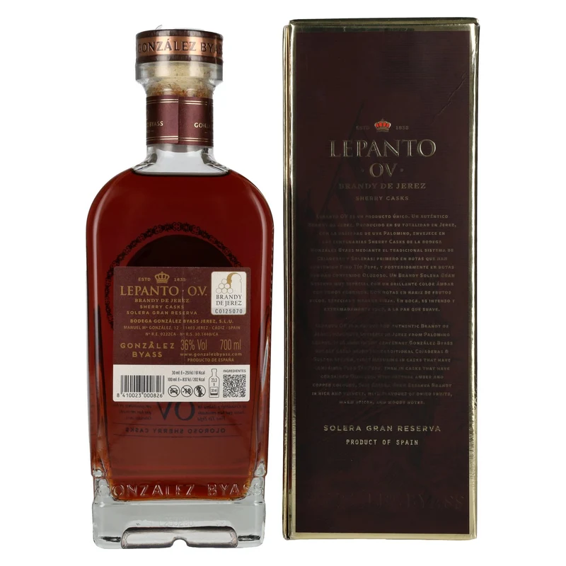 Lepanto O.V. Solera Gran Reserva Brandy de Jerez 36% Vol. 0,7l in Geschenkbox