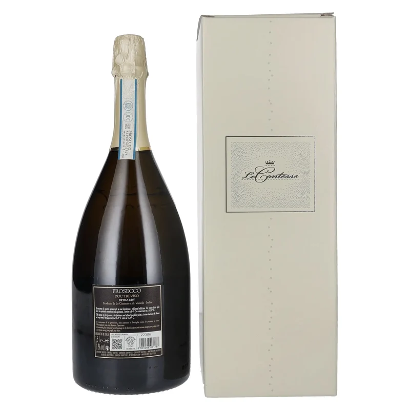 Le Contesse Prosecco DOC Treviso Extra Dry 11% Vol. 1,5l in Geschenkbox