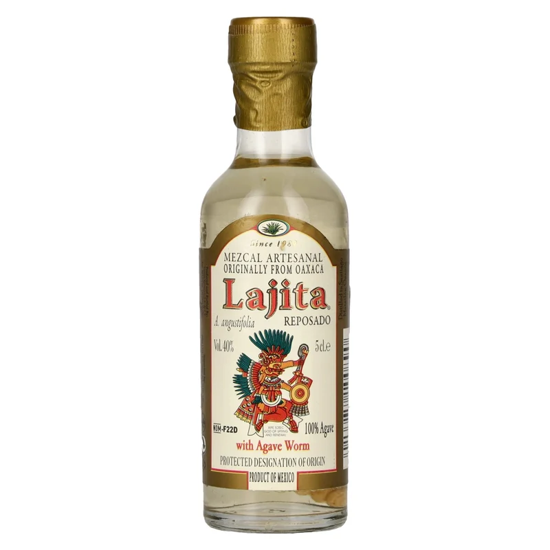 Lajita Mezcal Oaxaqueño with Agave Worm 40% Vol. 0,05l
