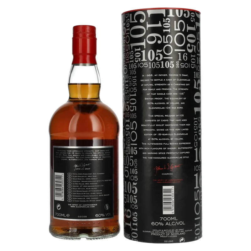 Glenfarclas 105 16 Years Old CASK STRENGTH Highland Single Malt 60% Vol. 0,7l in Geschenkbox