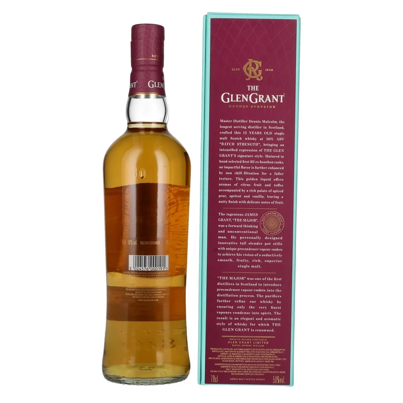 Glen Grant 15 Years Old BATCH STRENGTH Single Malt Whisky 50% Vol. 0,7l in Geschenkbox