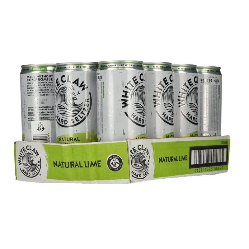 White Claw Hard Seltzer Natural Lime 4,5% Vol. 12x0,33l Dosen Pfand