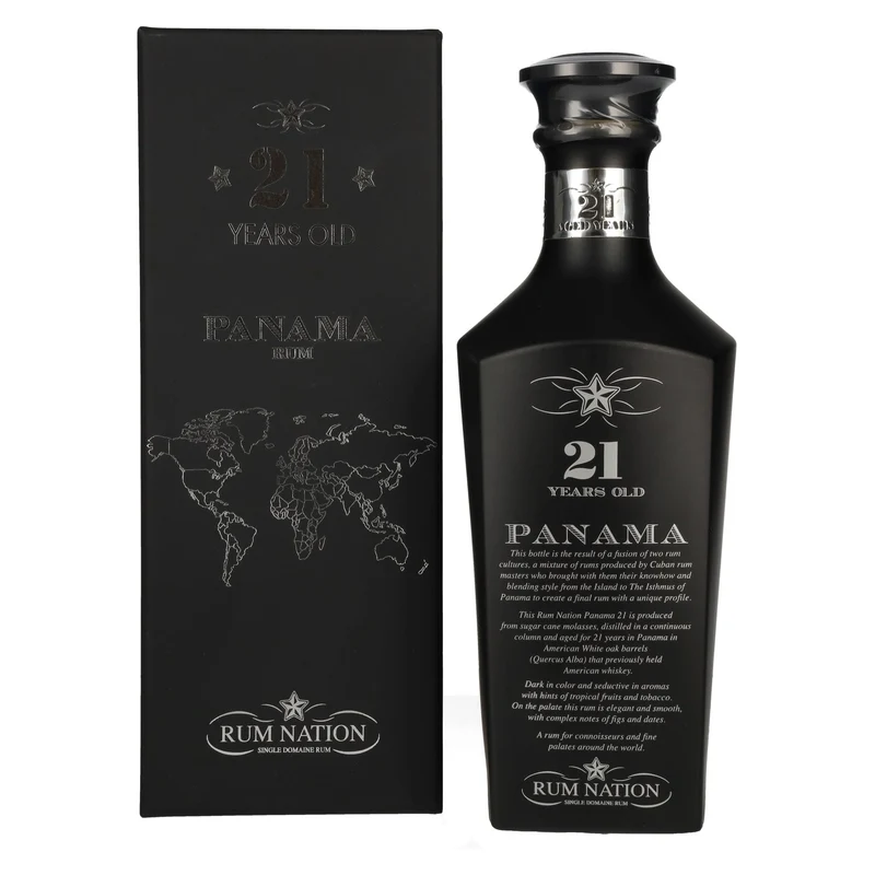 Rum Nation Panama 21 Years Old Black Edition 42% Vol. 0,7l in Geschenkbox