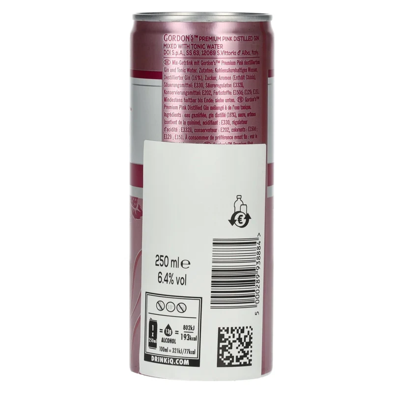 Gordon's Premium Pink Gin & Tonic 6,4% Vol. 0,25l Dose Pfand