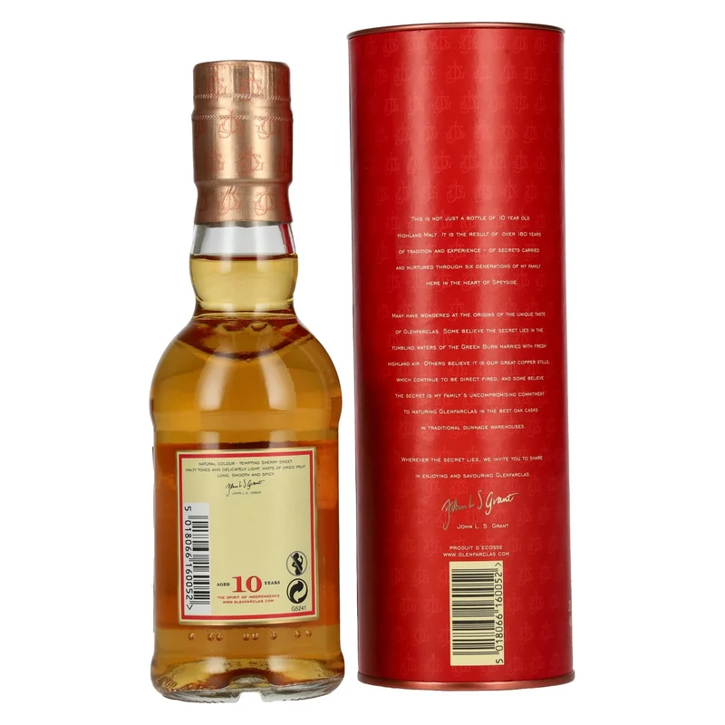 Glenfarclas 10 Years Old Highland Single Malt Scotch Whisky 40% Vol. 0,2l in Geschenkbox