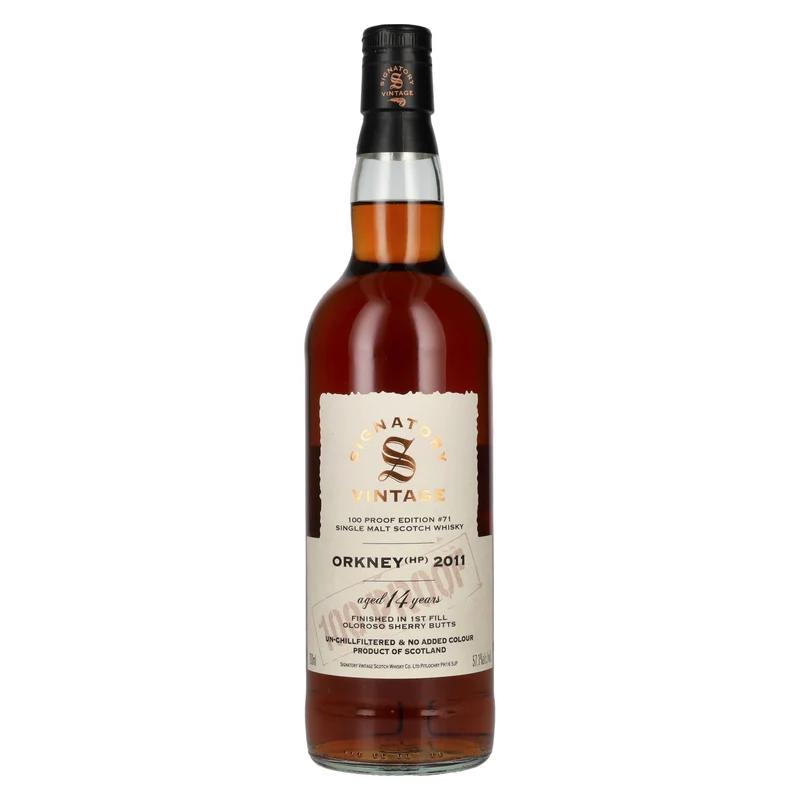 Signatory Vintage 100 Proof ORKNEY (HP) 14 Years Old Oloroso Sherry Butts #71 2011 57,1% Vol. 0,7l