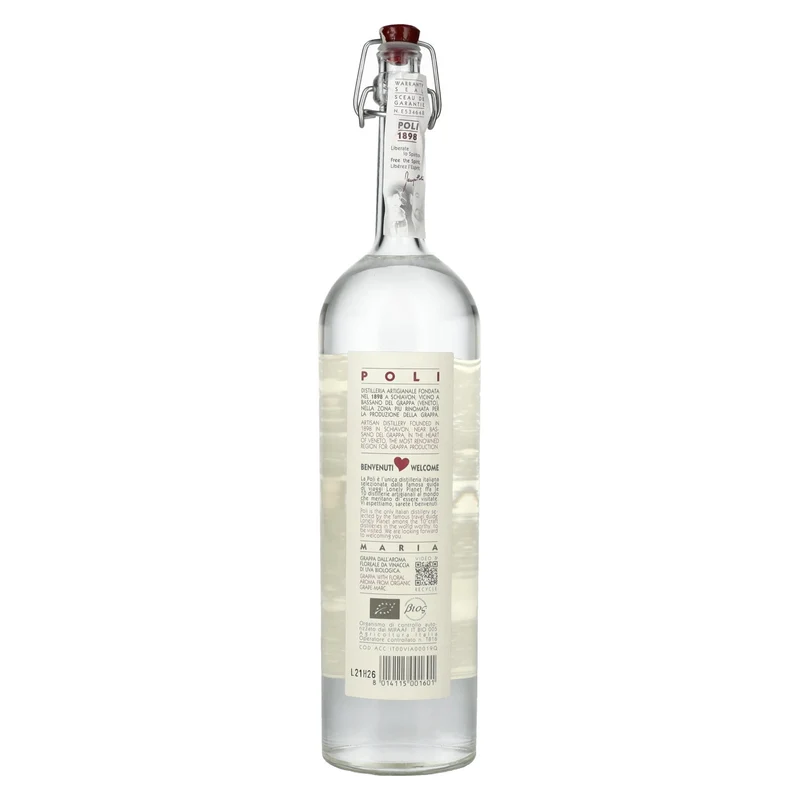 Poli Grappa Bagno Maria Biologica 40% Vol. 0,7l