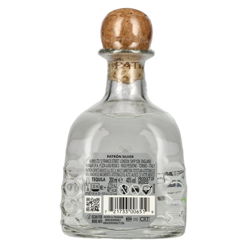 Patrón Tequila Silver 40% Vol. 0,2l