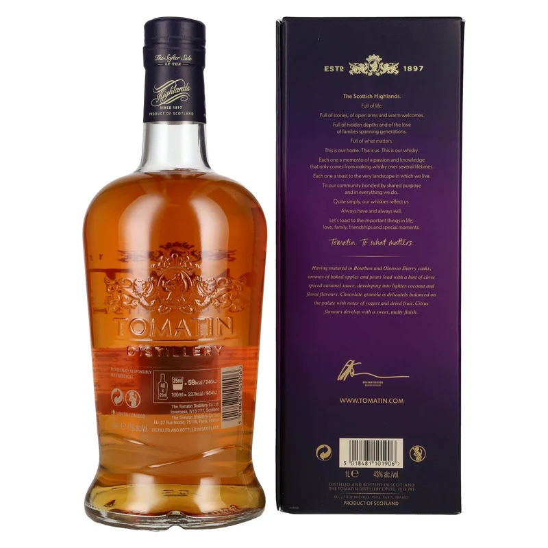 Tomatin 13 Years Old DOUBLE CASK Travel Retail 43% Vol. 1l in Geschenkbox